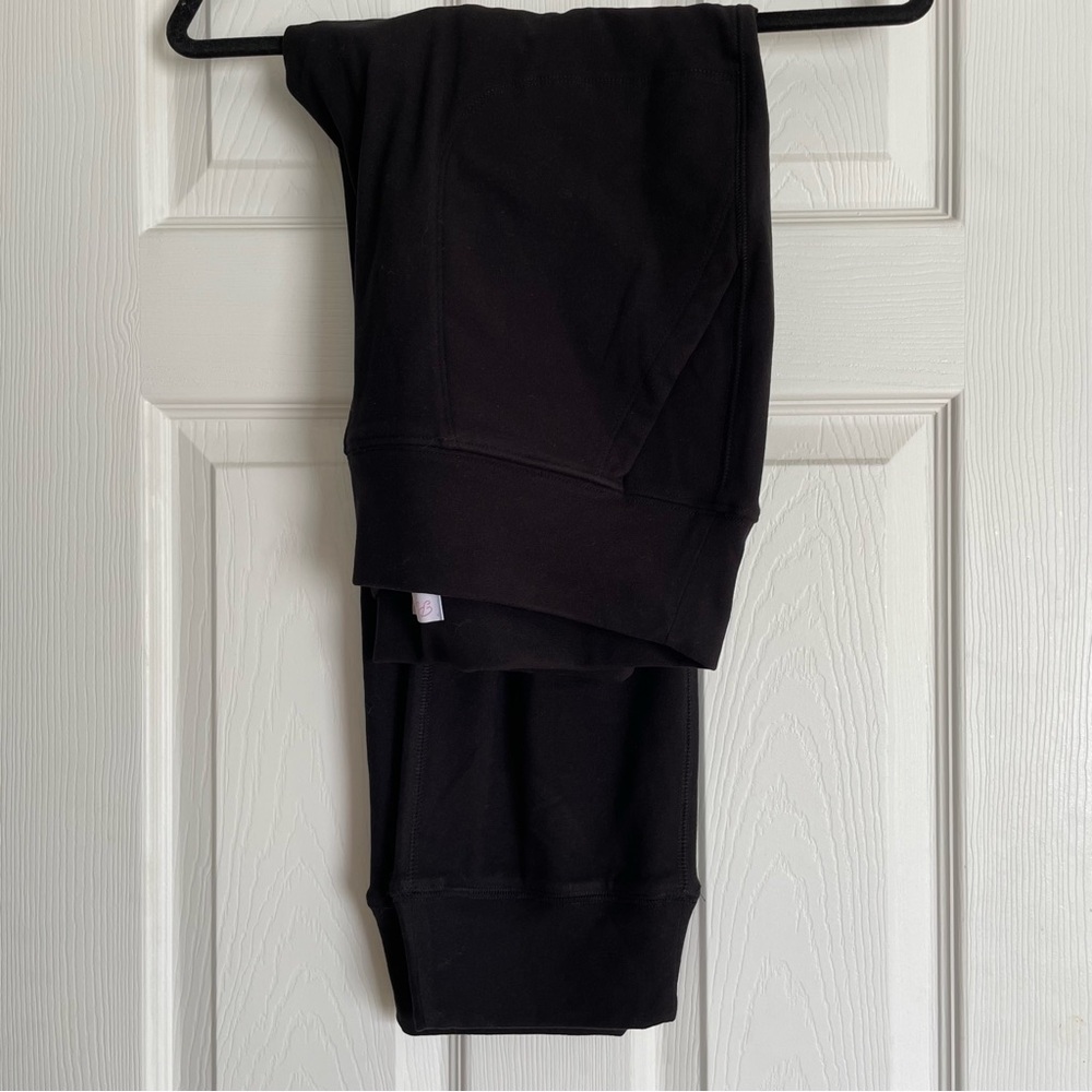 Pink Lily Jogger Black Yoga Pant Leggings Size L